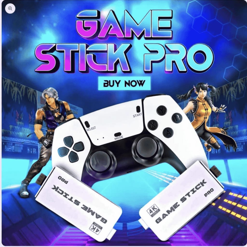 Arcadia Boxx™ Retro Game Stick Pro+ 2 Wireless Controllers